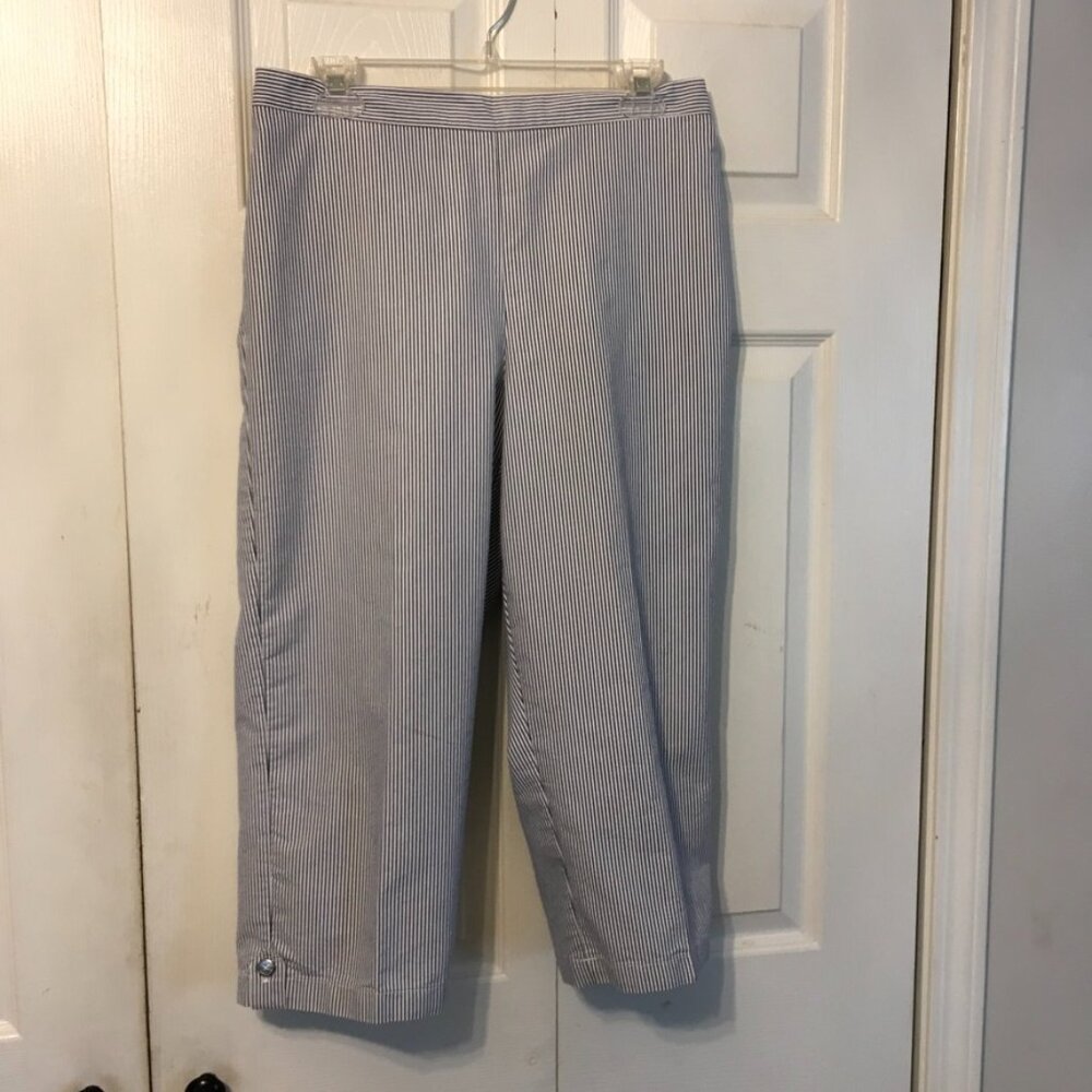 Alfred Dunner Allure Clamdigger Striped Capris